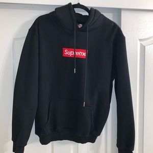 Supreme black hoodie sweatshirt